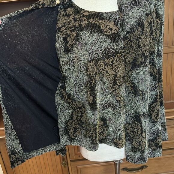 R&M Richard’s Metallic Blouse, size 12 - Picture 2 of 7